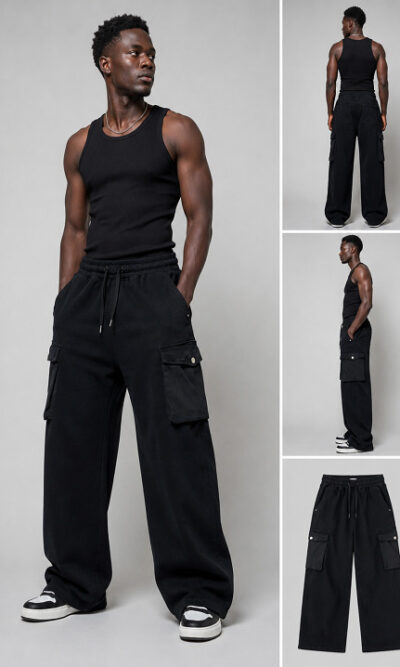 Blacktop Cargo Wide-Leg Pant